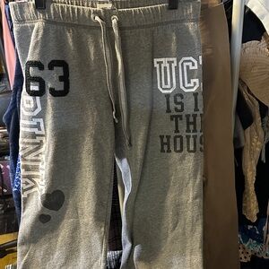 PINK Victoria's Secret Heather Gray joggers vintage ucf is in the house xs